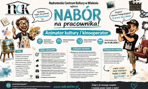 Zdjęcie do OFERTA PRACY - ANIMATOR KULTURY / KINOOPERATOR